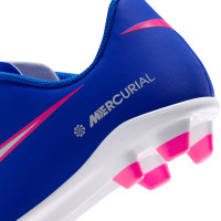 Nike Mercurial Vapor 16 Club Gras / Kunstgras Voetbalschoenen (MG) Kids Blauw Wit Felroze