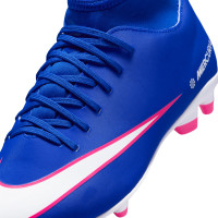Nike Mercurial Superfly 10 Club Gazon Naturel Gazon Artificiel Chaussures de Foot (MG) Enfants Bleu Blanc Rose Vif