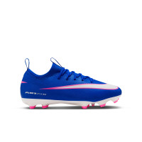 Nike Zoom Mercurial Vapor 16 Academy Gazon Naturel Artificiel Chaussures de Foot (MG) Enfants Bleu Blanc Rose Vif
