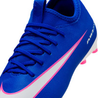 Nike Zoom Mercurial Vapor 16 Academy Gazon Naturel Artificiel Chaussures de Foot (MG) Enfants Bleu Blanc Rose Vif