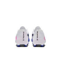 Nike Phantom 6 Low Club Gras / Kunstgras Voetbalschoenen (MG) Kids Blauw Wit Felroze