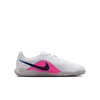 Nike Tiempo Maestro Club Chaussures de Foot en Salle (IN) Enfants Blanc Bleu Rose Vif