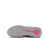 Nike Tiempo Maestro Club Chaussures de Foot en Salle (IN) Enfants Blanc Bleu Rose Vif