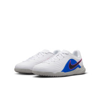 Nike Tiempo Maestro Club Chaussures de Foot en Salle (IN) Enfants Blanc Bleu Rose Vif
