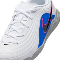 Nike Tiempo Maestro Club Chaussures de Foot en Salle (IN) Enfants Blanc Bleu Rose Vif