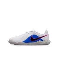 Nike Tiempo Maestro Club Chaussures de Foot en Salle (IN) Enfants Blanc Bleu Rose Vif