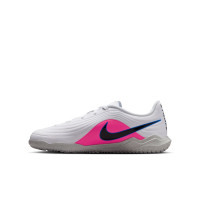Nike Tiempo Maestro Club Chaussures de Foot en Salle (IN) Enfants Blanc Bleu Rose Vif