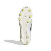 adidas F50 Sparkfusion League Gazon Naturel Artificiel Chaussures de Foot (MG) Enfants Blanc Gris Néon Jaune