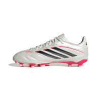 adidas Copa Pure IV Elite Gazon Naturel Chaussures de Foot (FG) Enfants Blanc Noir Rouge