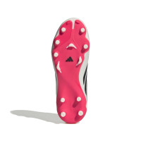 adidas Copa Pure IV Elite Gazon Naturel Chaussures de Foot (FG) Enfants Blanc Noir Rouge