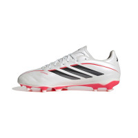 adidas Copa Pure IV League Gazon Naturel Chaussures de Foot (FG) Enfants Blanc Noir Rouge