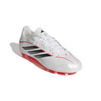 adidas Copa Pure IV League Gazon Naturel Chaussures de Foot (FG) Enfants Blanc Noir Rouge