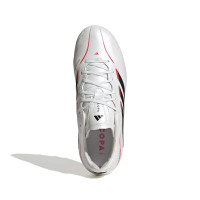 adidas Copa Pure IV League Gazon Naturel Chaussures de Foot (FG) Enfants Blanc Noir Rouge