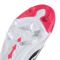 adidas Predator Elite Veterloze Gras Voetbalschoenen (FG) Kids Rood Wit Zwart