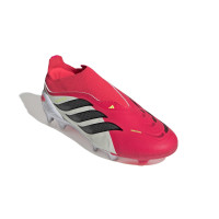adidas Predator League Veterloze Gras Voetbalschoenen (FG) Kids Rood Wit Zwart