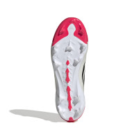 adidas Predator League Veterloze Gras Voetbalschoenen (FG) Kids Rood Wit Zwart