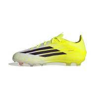 adidas F50 Elite Gras Voetbalschoenen (FG) Kids Neongeel Zwart Rood