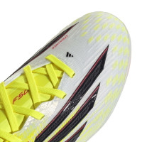adidas F50 Elite Gras Voetbalschoenen (FG) Kids Neongeel Zwart Rood