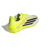 adidas F50 League Gazon Naturel Gazon Artificiel Chaussures de Foot (MG) Enfants Néon Jaune Noir Rouge