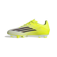 adidas F50 Club Gazon Naturel Gazon Artificiel Chaussures de Foot (MG) Néon Jaune Noir Rouge