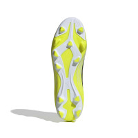 adidas F50 Club Gras / Kunstgras Voetbalschoenen (MG) Neongeel Zwart Rood