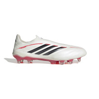 adidas Copa Pure IV Elite Sans Lacets Gazon Naturel Chaussures de Foot (FG) Blanc Noir Rouge