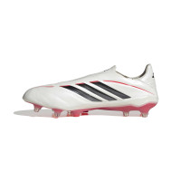 adidas Copa Pure IV Elite Sans Lacets Gazon Naturel Chaussures de Foot (FG) Blanc Noir Rouge