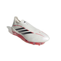 adidas Copa Pure IV Elite Sans Lacets Gazon Naturel Chaussures de Foot (FG) Blanc Noir Rouge