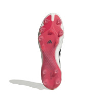 adidas Copa Pure IV Elite Sans Lacets Gazon Naturel Chaussures de Foot (FG) Blanc Noir Rouge