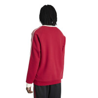 adidas Manchester United Originals Crew Sweat-Shirt Rouge Blanc