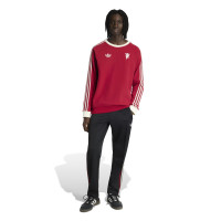 adidas Manchester United Originals Crew Sweat-Shirt Rouge Blanc