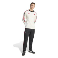 adidas Manchester United Originals T-Shirt Lange Mouwen Wit Rood Zwart