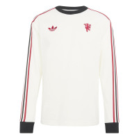 adidas Manchester United Originals T-Shirt Lange Mouwen Wit Rood Zwart