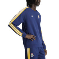 adidas Real Madrid Originals Crew Trainingspak Donkerblauw Wit Goud