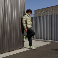 Nike Victori One Claquettes Gris Foncé Gris Clair Néon Jaune