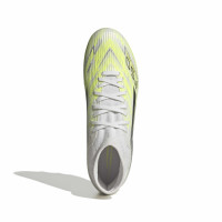 adidas F50 Sparkfusion League Gazon Naturel Artificiel Chaussures de Foot (MG) Femmes Blanc Gris Néon Jaune