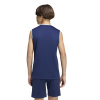 Débardeur adidas Entrada 26 pour Enfants Bleu Foncé Blanc