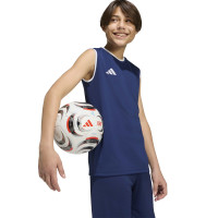 Débardeur adidas Entrada 26 pour Enfants Bleu Foncé Blanc