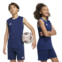 Débardeur adidas Entrada 26 pour Enfants Bleu Foncé Blanc
