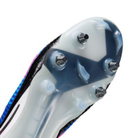 Nike Phantom 6 Low Elite Crampons Vissés Chaussures de Foot (SG) Pro Player Bleu Blanc Rose Vif