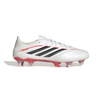 adidas Copa Pure IV Elite Crampons Vissés Chaussures de Foot (SG) Blanc Noir Rouge