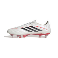 adidas Copa Pure IV Elite Crampons Vissés Chaussures de Foot (SG) Blanc Noir Rouge