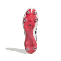adidas Copa Pure IV Elite Crampons Vissés Chaussures de Foot (SG) Blanc Noir Rouge