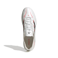 adidas Copa Pure IV Elite Crampons Vissés Chaussures de Foot (SG) Blanc Noir Rouge