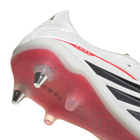 adidas Copa Pure IV Elite Crampons Vissés Chaussures de Foot (SG) Blanc Noir Rouge