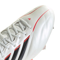 adidas Copa Pure IV Elite Crampons Vissés Chaussures de Foot (SG) Blanc Noir Rouge