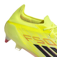 adidas F50 Elite Crampons Vissés Chaussures de Foot (SG) Néon Jaune Noir Rouge