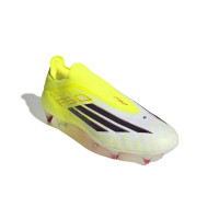 adidas F50 Elite Sans Lacets Crampons Vissés Chaussures de Foot (SG) Néon Jaune Noir Rouge