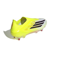 adidas F50 Elite Sans Lacets Crampons Vissés Chaussures de Foot (SG) Néon Jaune Noir Rouge