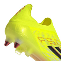 adidas F50 Elite Sans Lacets Crampons Vissés Chaussures de Foot (SG) Néon Jaune Noir Rouge